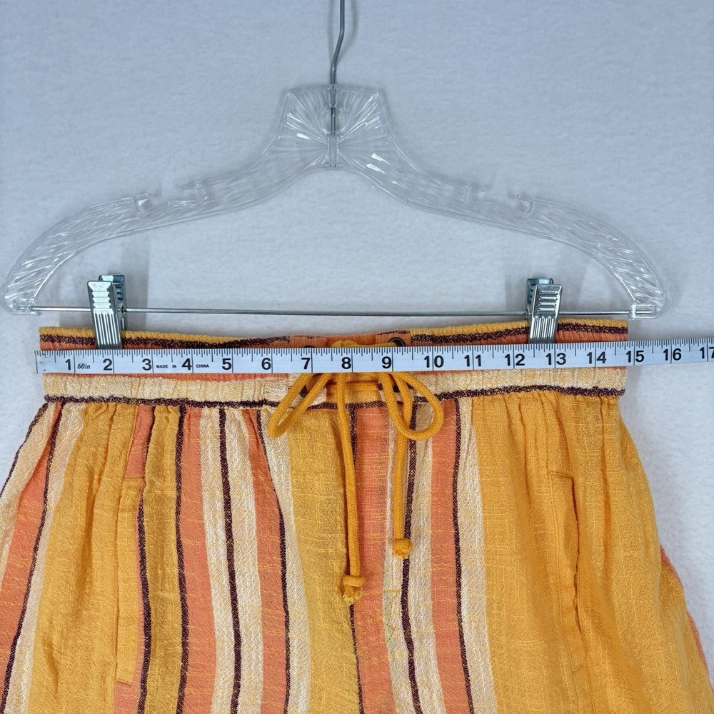 Free People Kalli Board Shorts Women's Size M Yellow Combo Cotton Drawstring NWT - Picture 5 of 10